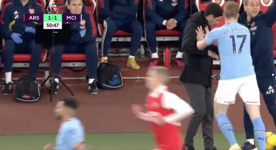 Mikel Arteta et Kevin de Bruyne