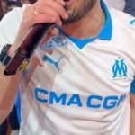 Jul avec le nouveau maillot de l'OM