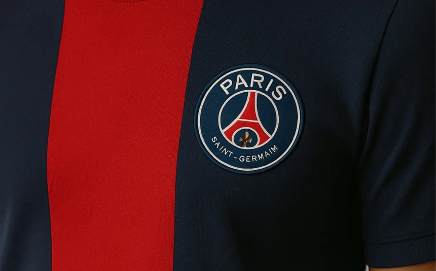 Le PSG et ses couleurs traditionnelles, en bleu et rouge