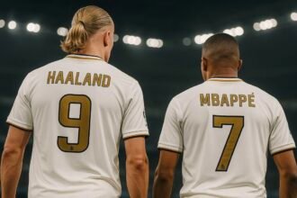 Haaland et Mbappé (IA)