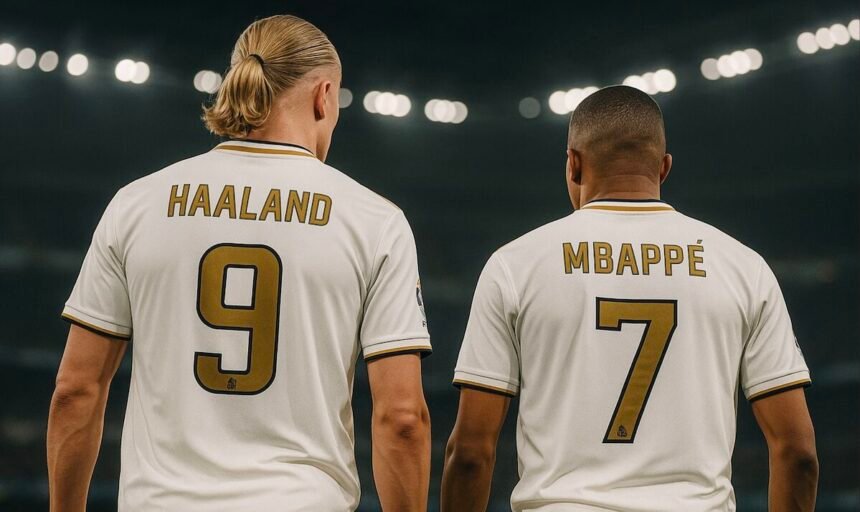 Haaland et Mbappé (IA)