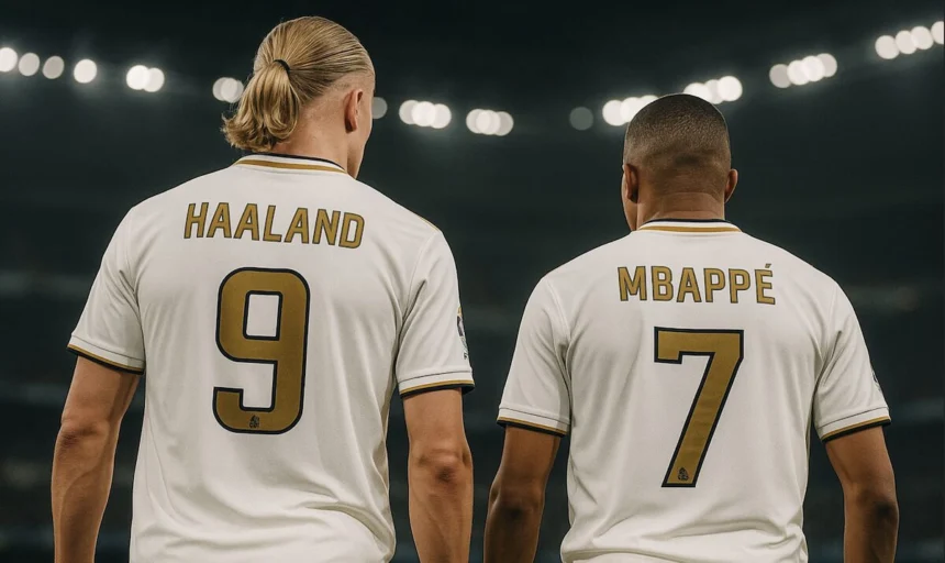 Haaland et Mbappé (IA)