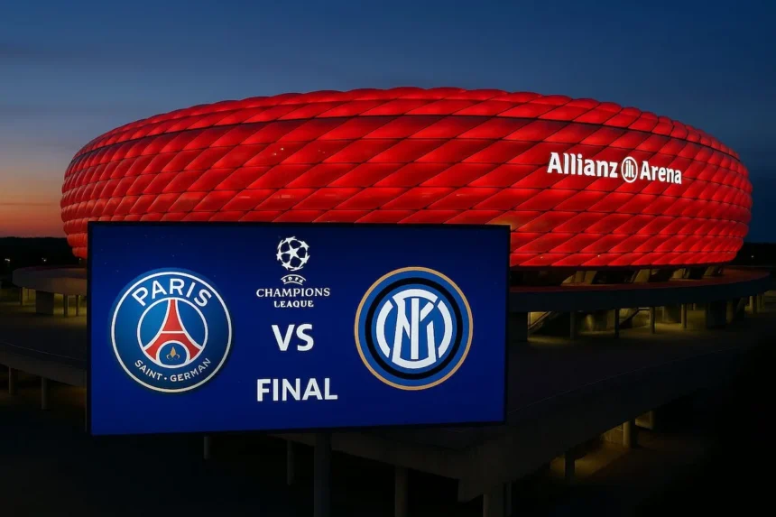 Le PSG contre l'Inter Milan en finale de Ligue des Champions (@IA)