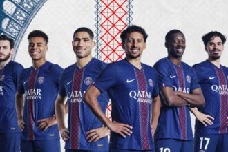 Le PSG avec son maillot 2025/2026