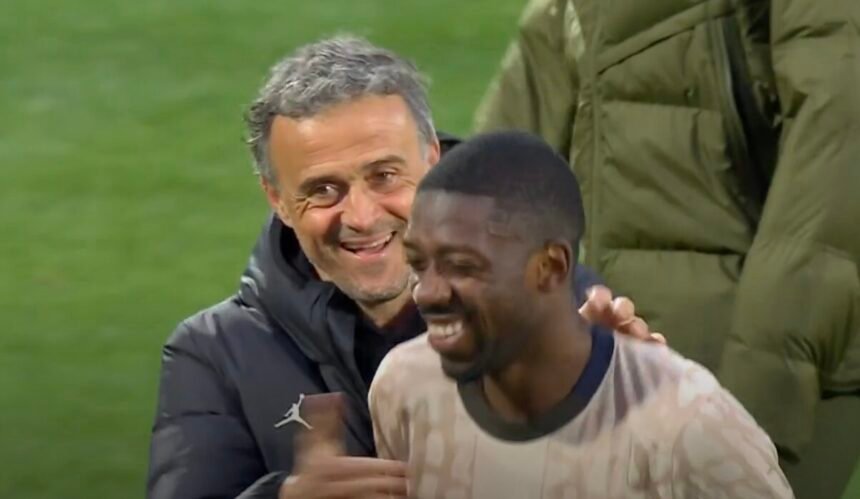 Luis Enrique et Ousmane Dembélé