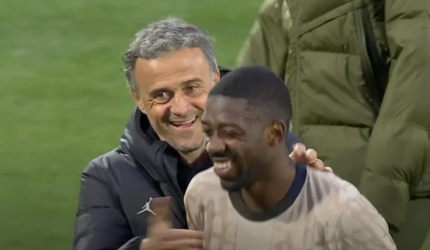 Luis Enrique et Ousmane Dembélé