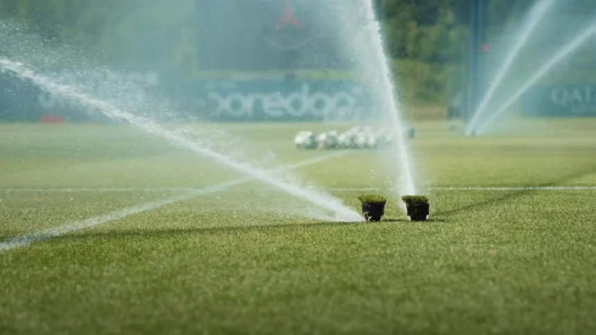 La pelouse d'un terrain de foot (credit photo kickfootball.fr)