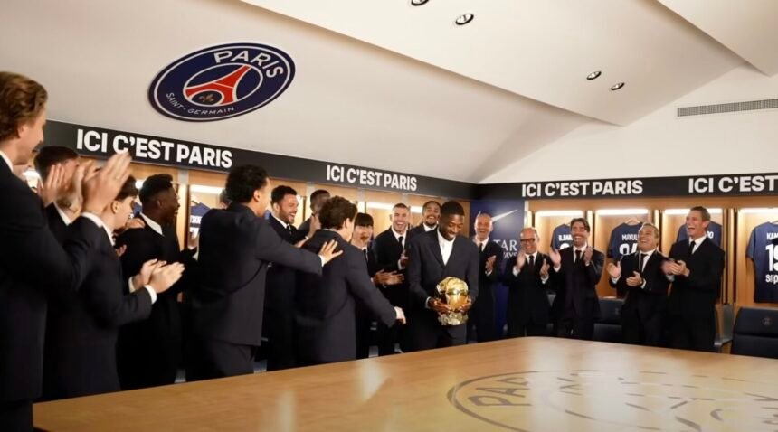PSG. Le vestiaire du PSG a fêté Dembélé !