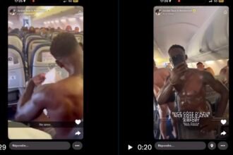 Trop chaud dans l'avion, les joueurs finissent en caleçon !