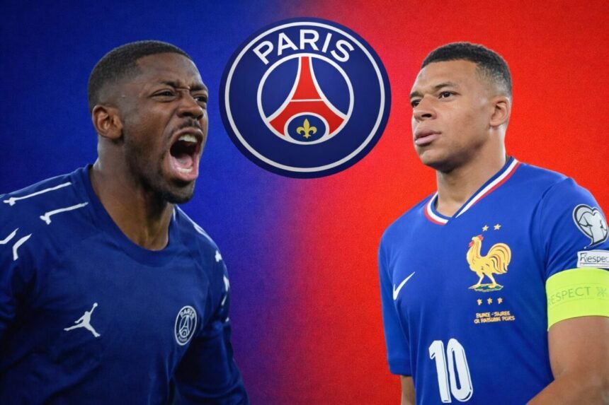 Ousmane Dembélé et Kylian Mbappé