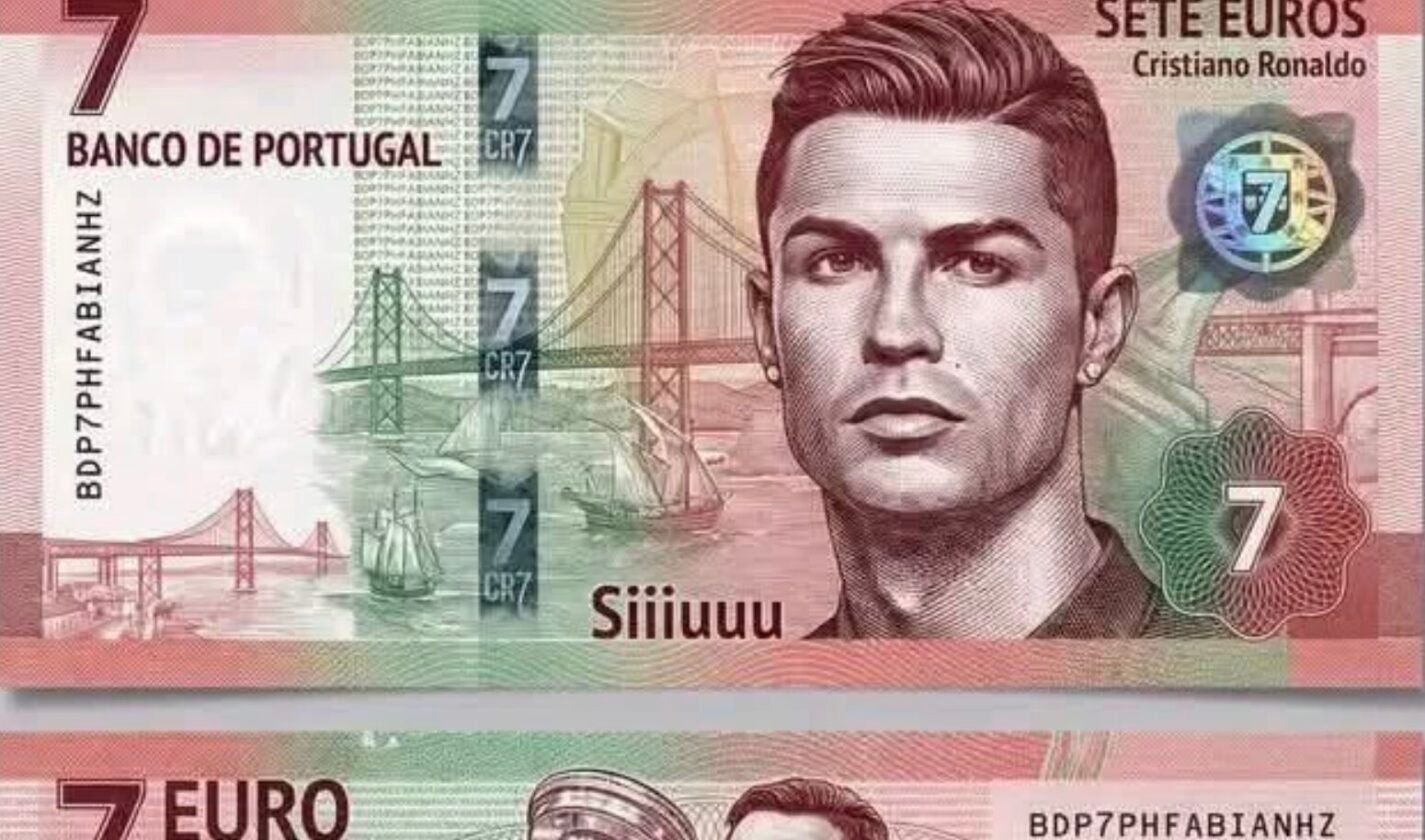 Un billet de 7 euros à l'effigie de Cristiano Ronaldo, l'énorme buzz