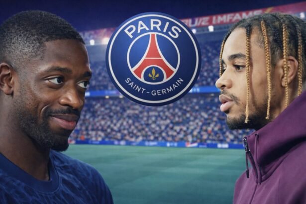 Ousmane Dembélé et Bradley Barcola
