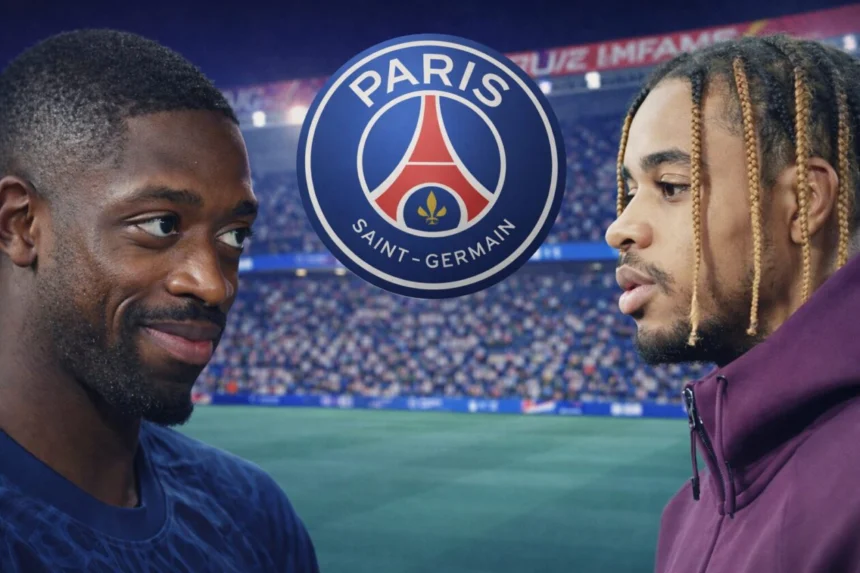 Ousmane Dembélé et Bradley Barcola