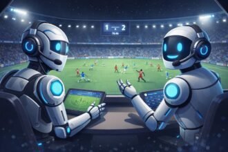 Robots commenting Football