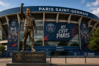 Luis Enrique, une statue pour le PSG ? (IA)