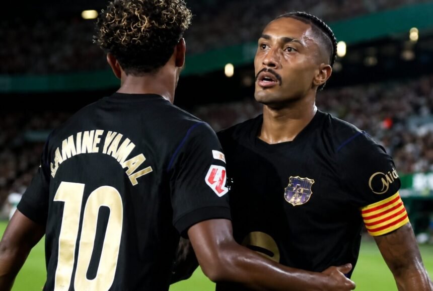 Raphinha et Yamal (crédit photo Barça)