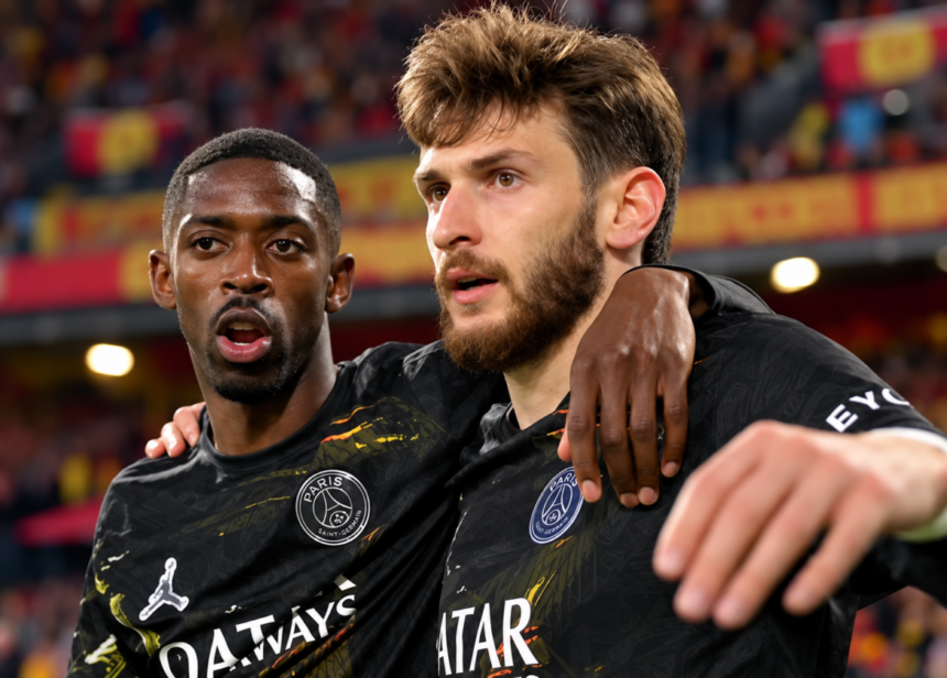 Dembélé et Kvara PSG (crédit photo L1+)